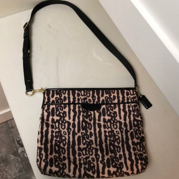 Coach Leopard Nylon Cloth like Bag - Picture 1 of 4